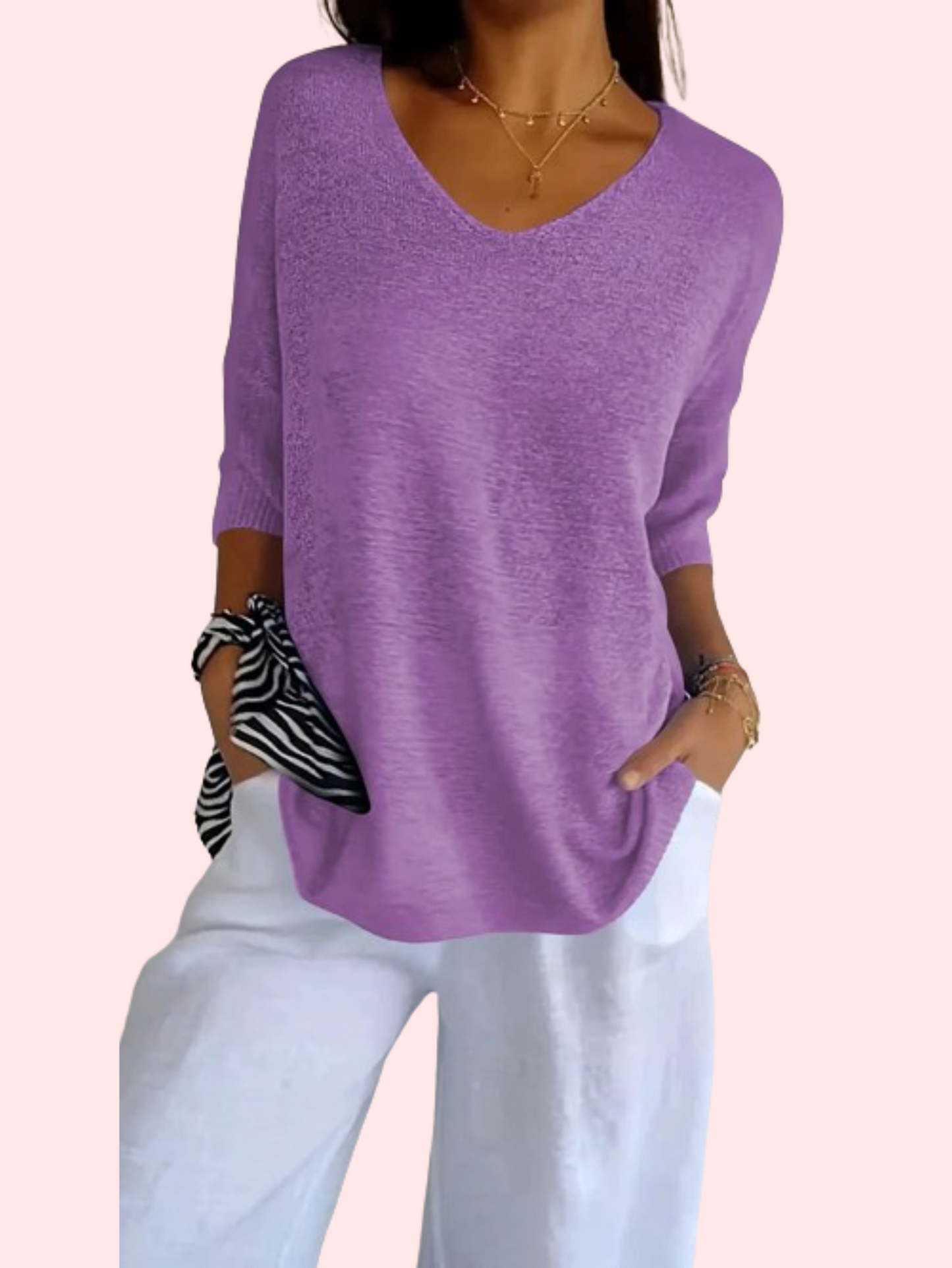 Chiara | Comfortable V-Neck Knit Top