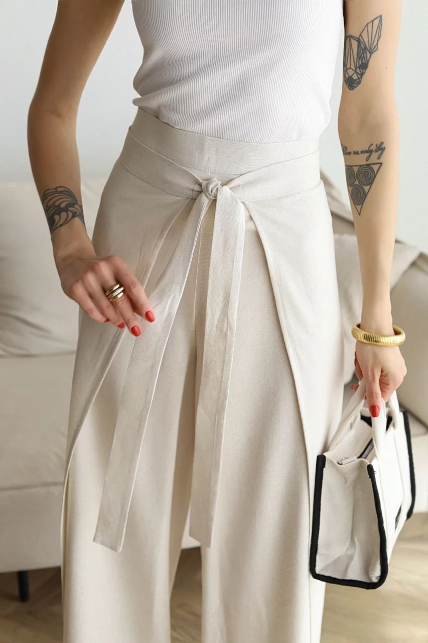 Freya™ - Rosetta Wide Linen Trousers