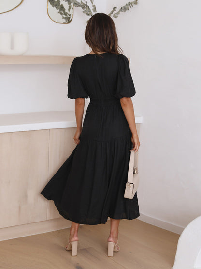 Enola - Dress with Puff Sleeves