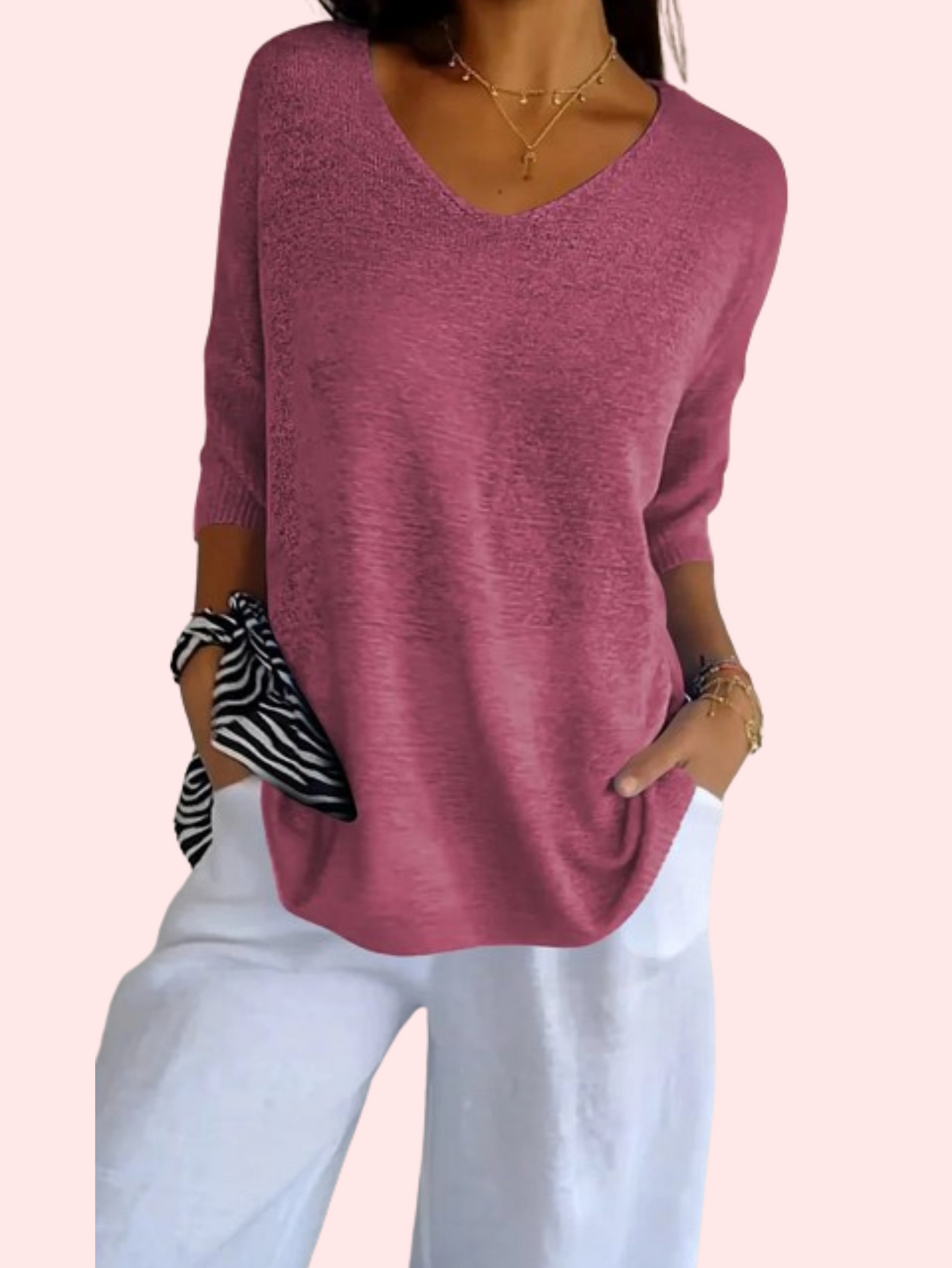 Chiara | Comfortable V-Neck Knit Top