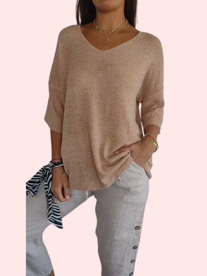 Chiara | Comfortable V-Neck Knit Top