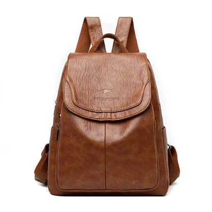 Eda | Anti-theft leather rucksack