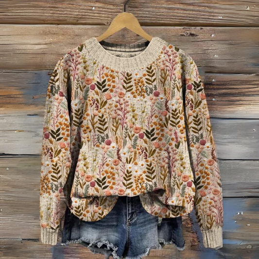 ILSE EMBROIDERED FLOWERS SWEATER