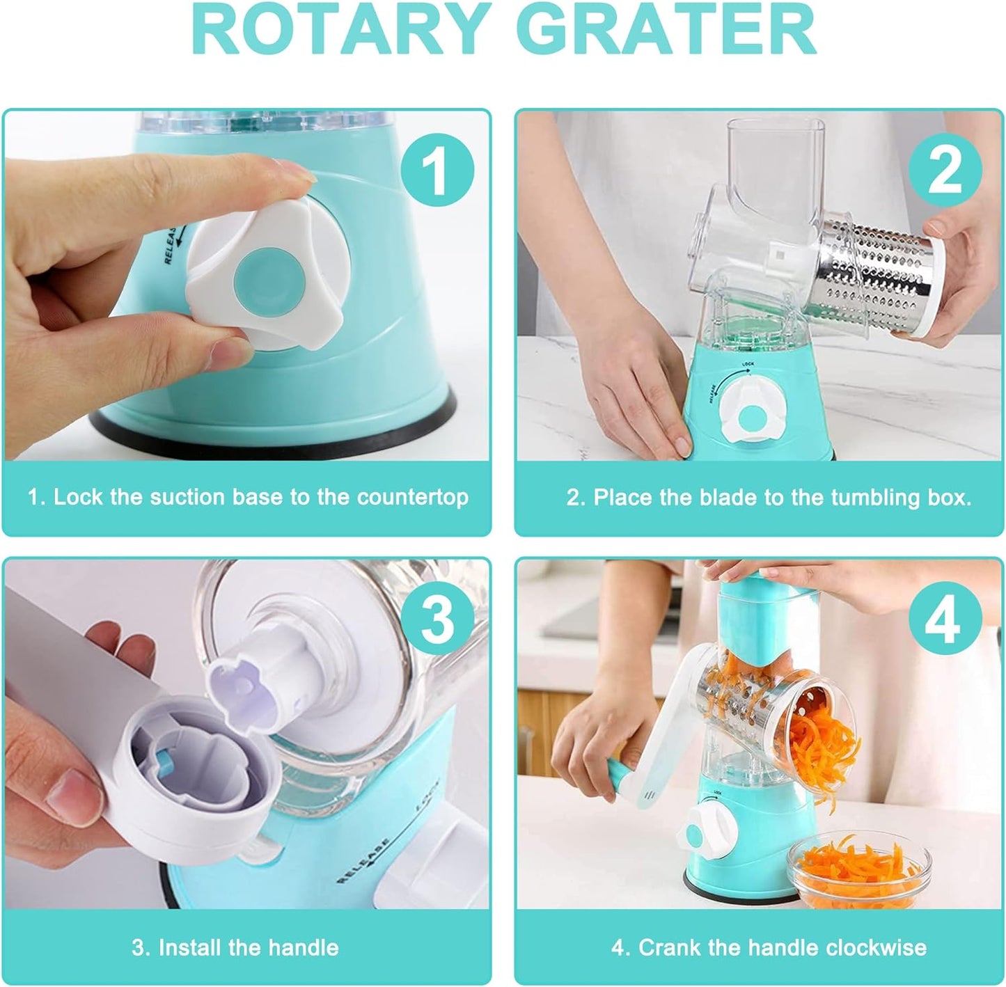 MultiSlice™ | Multifunctional Vegetable Rotary Shredder