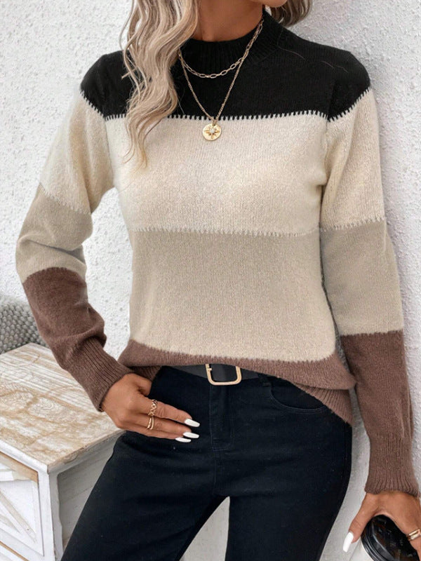 BRIGID | CONTRAST KNIT SWEATER