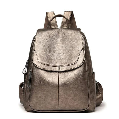 Eda | Anti-theft leather rucksack