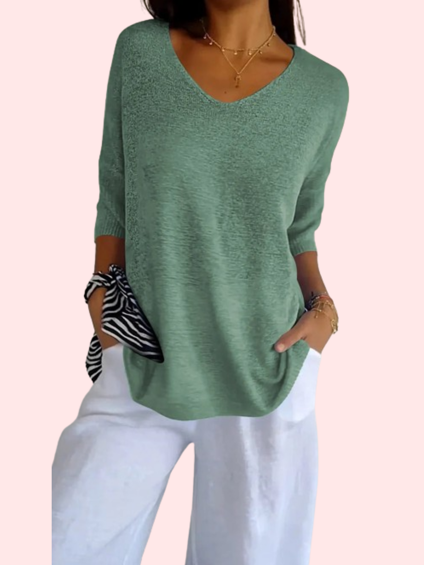 Chiara | Comfortable V-Neck Knit Top