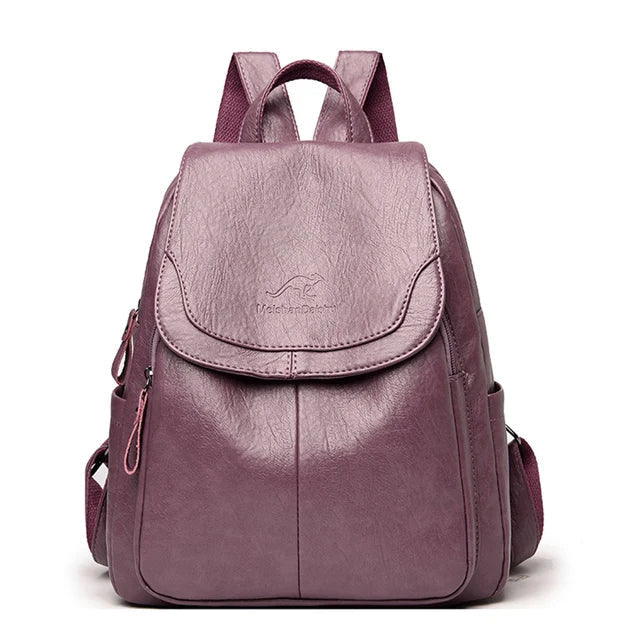 Eda | Anti-theft leather rucksack