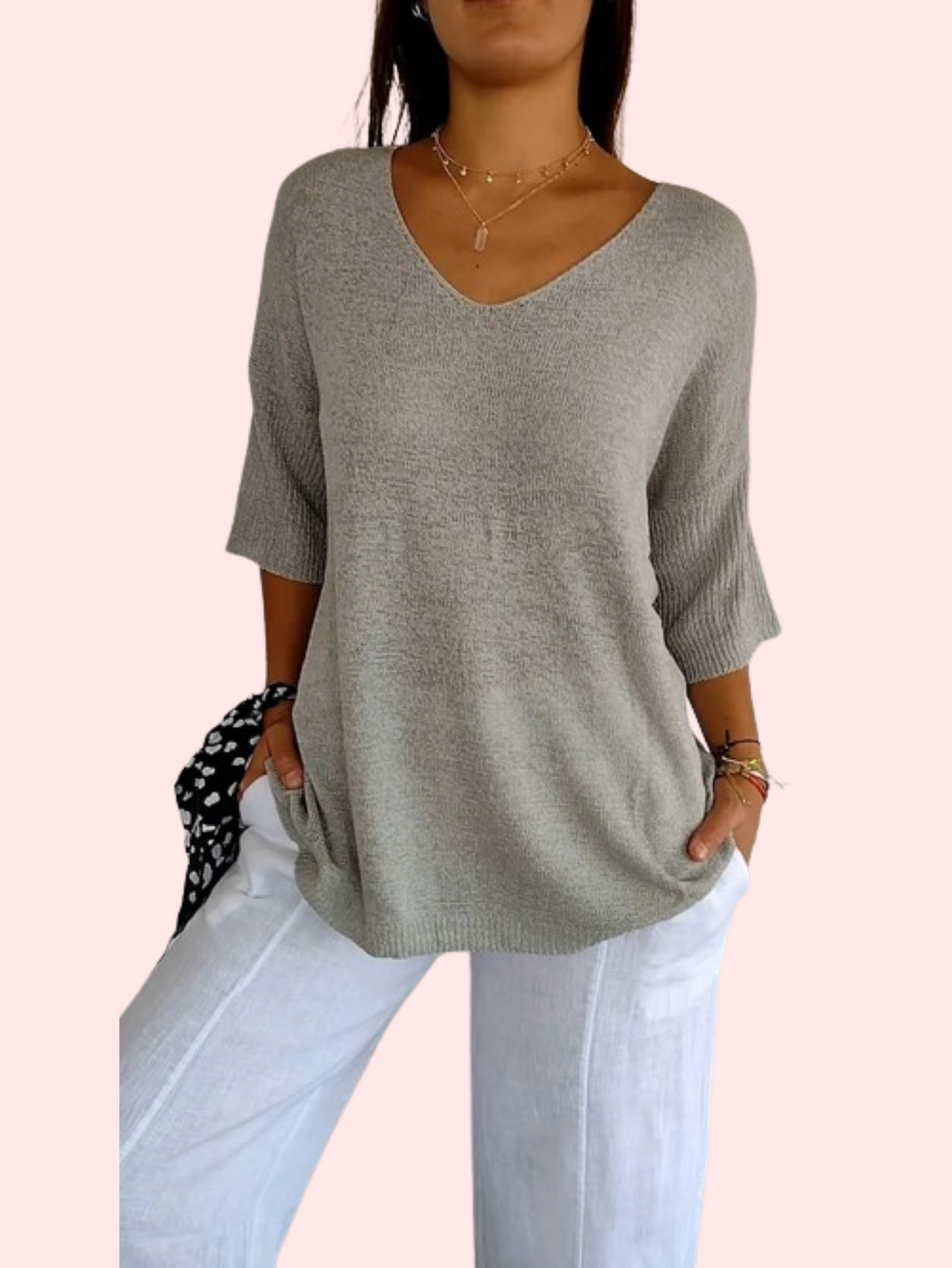 Chiara | Comfortable V-Neck Knit Top