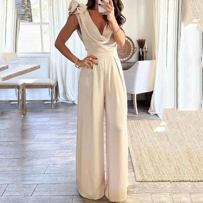 Hope - Jumpsuit With Waterfall Neckline