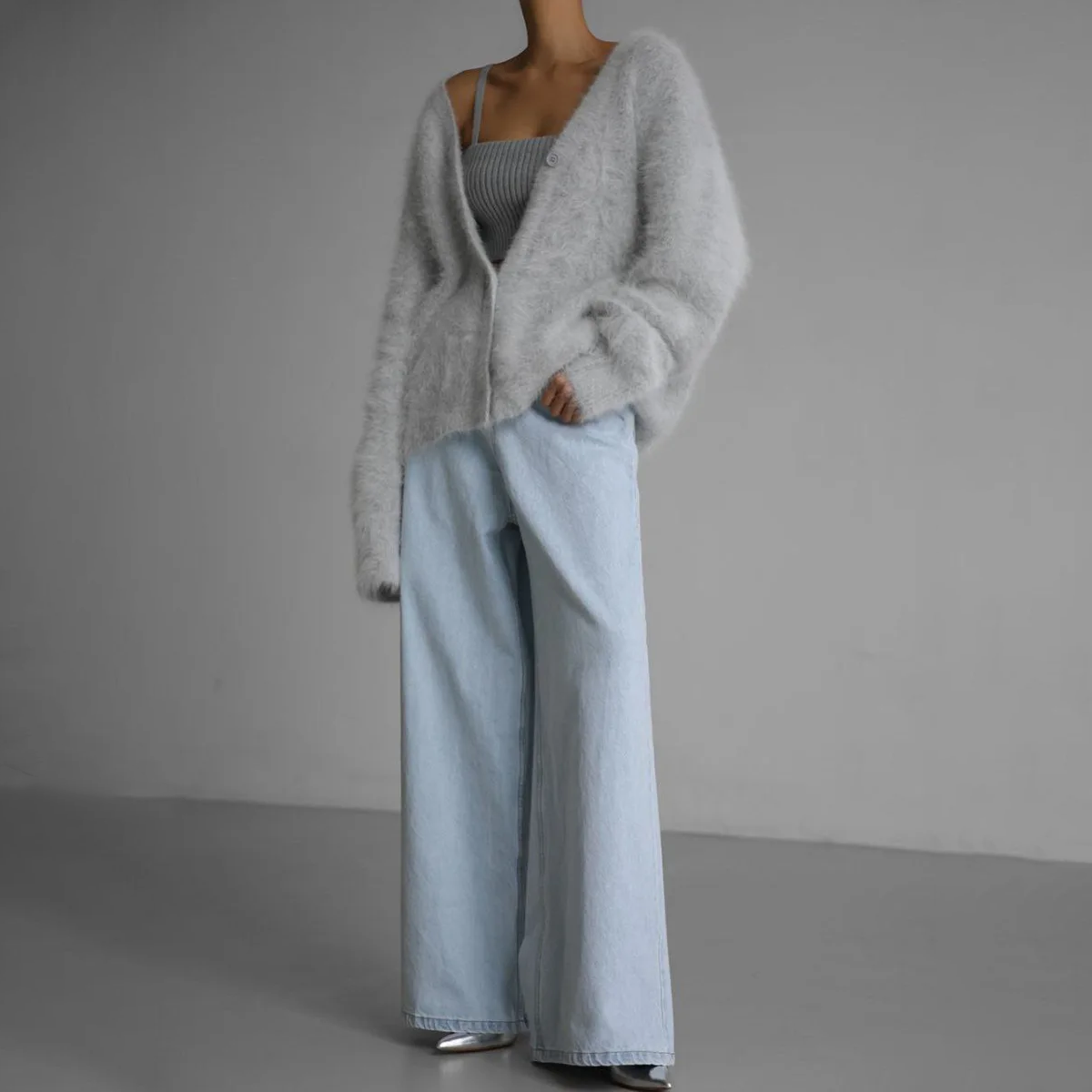 ORLA - SOLID KNITTED CARDIGAN