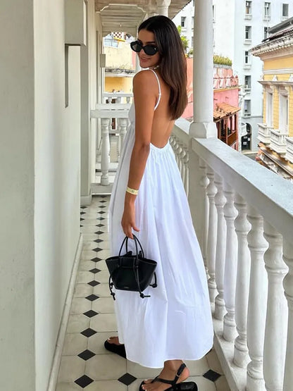 Larissa | White Holiday Midi Dress