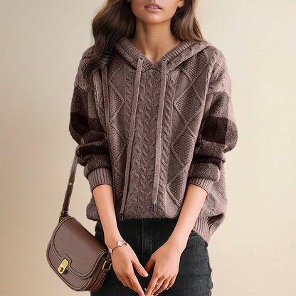 LEONIE JACQUARD HOODED SWEATER